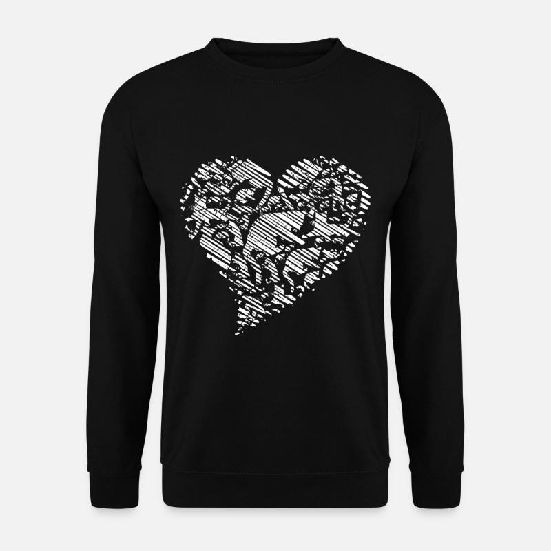 Chats dans un cœur - Sweat-shirt Unisexe - noir