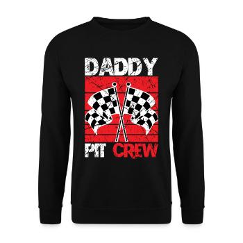 Motorsport father racing driver Dad - Unisex Sweatshirt - black - Front - Alina (178cm) & Michal (187cm)