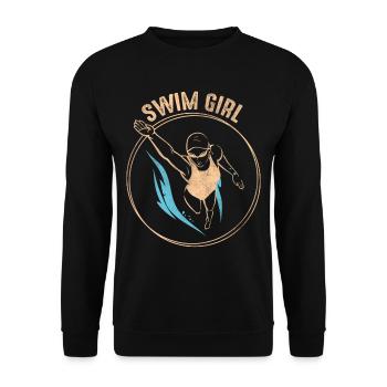 Natation fille natation fille natation - Sweat-shirt Unisexe - noir - Devant - Alina (178cm) & Michal (187cm)