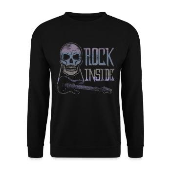 Rock & Roll Gitarre Rock and Roll - Unisex Pullover - Schwarz - Vorne - Alina (178cm) & Michal (187cm)