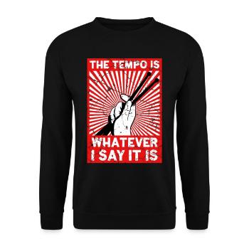 Batterie Drum Sticks Tambours batteur - Sweat-shirt Unisexe - noir - Devant - Alina (178cm) & Michal (187cm)