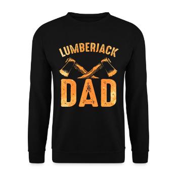 Lumberjack woodworker woodcutter father - Unisex Sweatshirt - black - Front - Alina (178cm) & Michal (187cm)