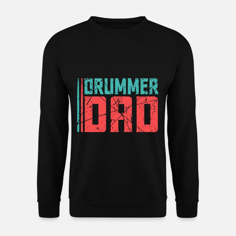 Schlagzeugspieler Schlagzeug Papa - Unisex Pullover - Schwarz