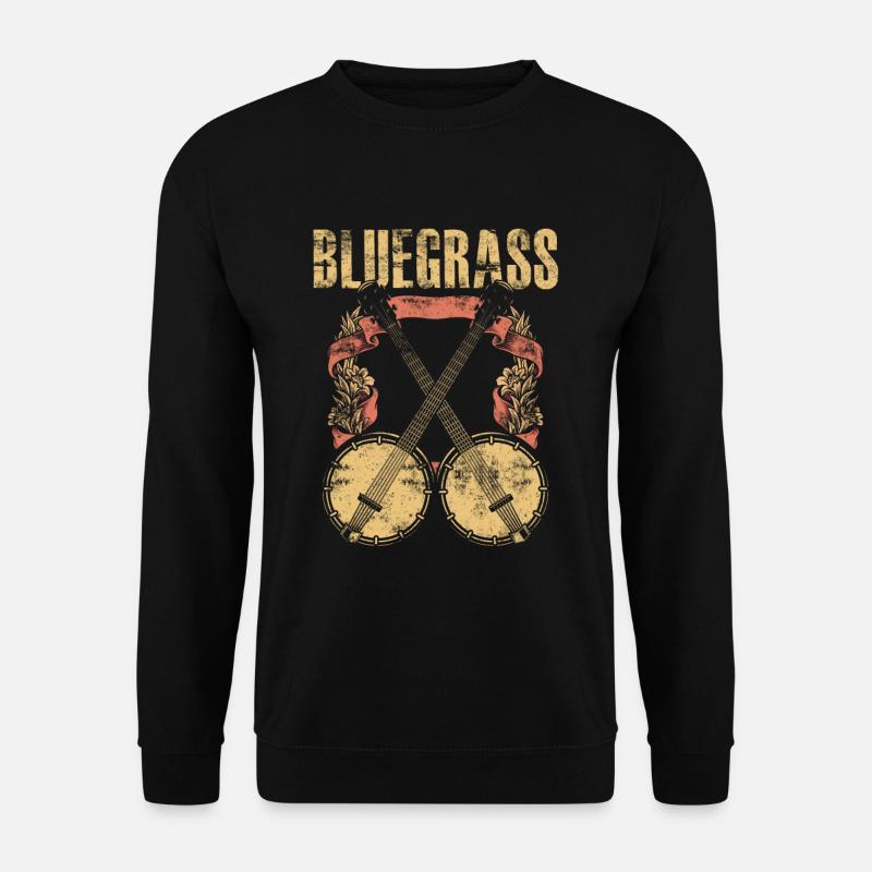 Bluegrass Banjo Gitarre - Unisex Pullover - Schwarz