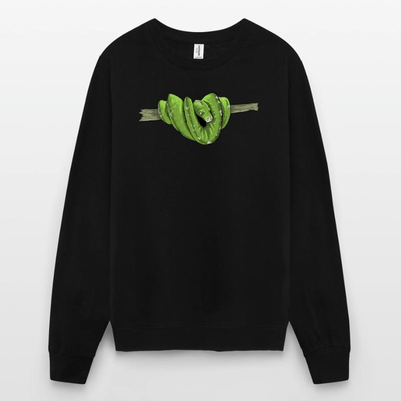 Morelia Viridis I Green Tree Python Snake Phyton Unisex Sweatshirt