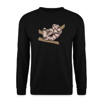 Boa Constrictor I God snake motif for - Unisex Sweatshirt - black - Front - Alina (178cm) & Michal (187cm)