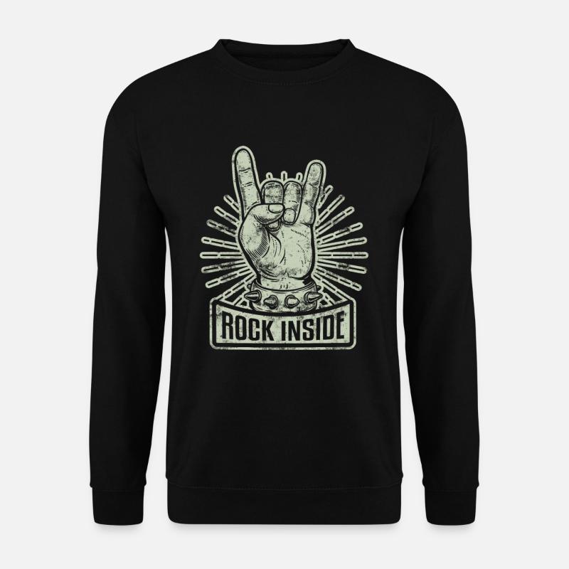 Rock & Roll Gitarren Spieler Rock and Roll - Unisex Pullover - Schwarz