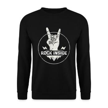 Rock & Roll Gitarre Rock and Roll - Unisex Pullover - Schwarz - Vorne - Alina (178cm) & Michal (187cm)