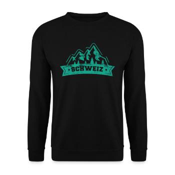 Montagnes suisses et Alpes Suisses - Sweat-shirt Unisexe - noir - Devant - Alina (178cm) & Michal (187cm)