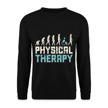Physiotherapeut Beruf - Unisex Pullover - Schwarz - Vorne - Alina (178cm) & Michal (187cm)