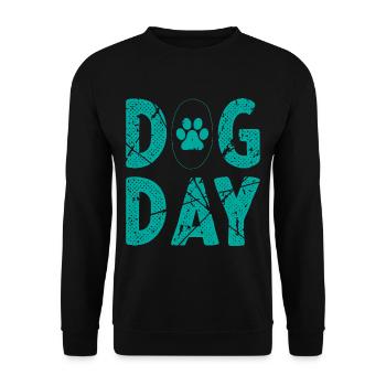 Amateur de chiens Langue canine - Sweat-shirt Unisexe - noir - Devant - Alina (178cm) & Michal (187cm)