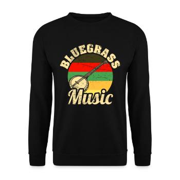 Bluegrass Banjo Gitarre - Unisex Pullover - Schwarz - Vorne - Alina (178cm) & Michal (187cm)