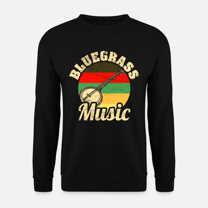 Bluegrass Banjo Gitarre - Unisex Pullover - Schwarz