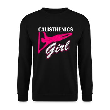 Femmes Sport Calisthenics - Sweat-shirt Unisexe - noir - Devant - Alina (178cm) & Michal (187cm)
