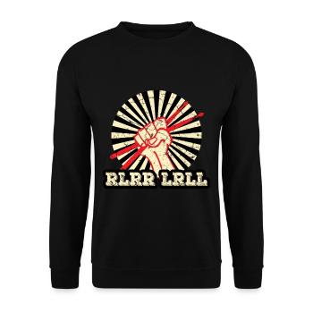 Schlagzeuger Drum Sticks - Unisex Pullover - Schwarz - Vorne - Alina (178cm) & Michal (187cm)
