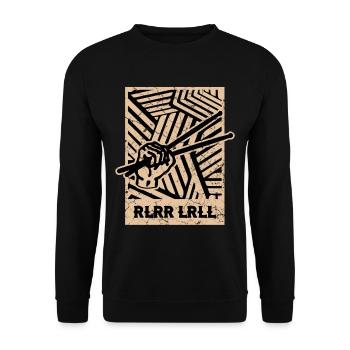 Schlagzeuger Drum Sticks - Unisex Pullover - Schwarz - Vorne - Alina (178cm) & Michal (187cm)