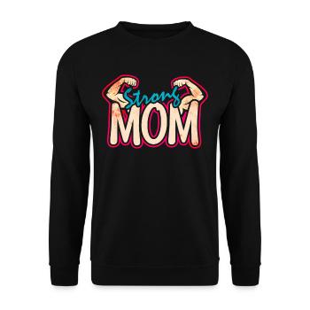 Starke Mutter Kraftsport Workout Frauen - Unisex Pullover - Schwarz - Vorne - Alina (178cm) & Michal (187cm)