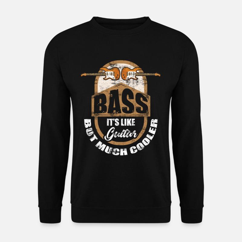 Vintage Bass Player Retro Bass Spieler - Unisex Pullover - Schwarz