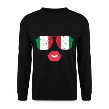 Italien Liebe - Unisex Pullover - Schwarz - Vorne - Alina (178cm) & Michal (187cm)