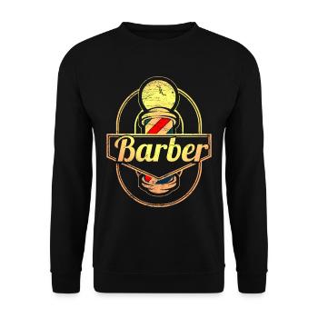 Barber Vintage - Unisex Pullover - Schwarz - Vorne - Alina (178cm) & Michal (187cm)