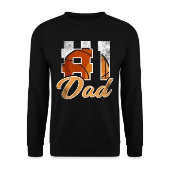 Basketteur papa rétro rétro papa - Sweat-shirt Unisexe - noir - Devant - Alina (178cm) & Michal (187cm)