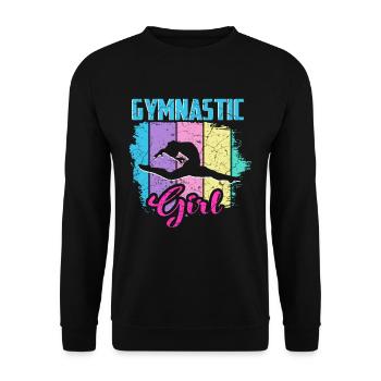 Gymnastique filles - Sweat-shirt Unisexe - noir - Devant - Alina (178cm) & Michal (187cm)