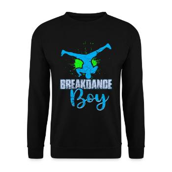 Breakdance Boy Breakdancing Kids - Unisex Sweatshirt - black - Front - Alina (178cm) & Michal (187cm)