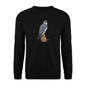 Peregrine Falcon I Bird of Prey Falcon Pickling Motif for - Unisex Sweatshirt - black - Front - Alina (178cm) & Michal (187cm)
