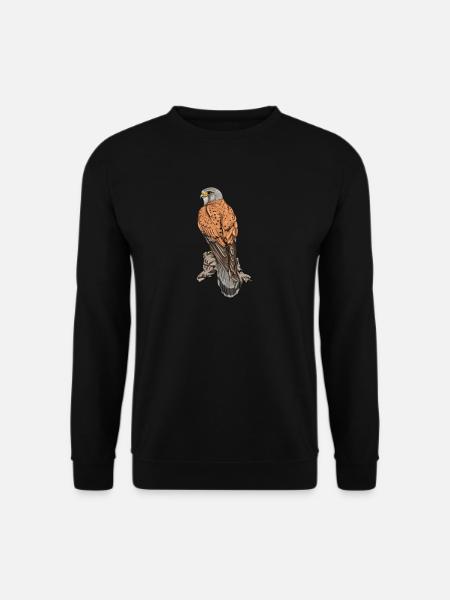Turmfalke I Greifvogel Beizjagd Motiv für Falkner - Unisex Pullover - Schwarz