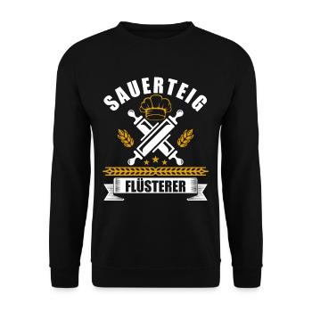 Sauerteig Flüsterer bäckerei beruf - Unisex Pullover - Schwarz - Vorne - Alina (178cm) & Michal (187cm)