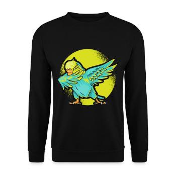 Perruche dabbing oiseau Nymphenssittich - Sweat-shirt Unisexe - noir - Devant - Alina (178cm) & Michal (187cm)