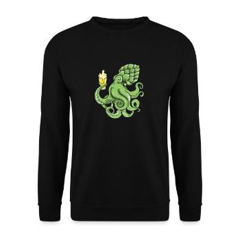 Houblon poulpe I brasserie de malt bière motif pour - Sweat-shirt Unisexe - noir - Devant - Alina (178cm) & Michal (187cm)