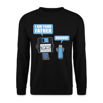 I Am Your Father | Noooooo Computer Scientist - Unisex Sweatshirt - black - Front - Alina (178cm) & Michal (187cm)