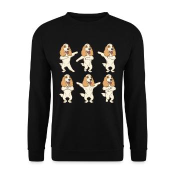 Cocker Spaniel Cadeau Femmes Chiens Spaniel - Sweat-shirt Unisexe - noir - Devant - Alina (178cm) & Michal (187cm)