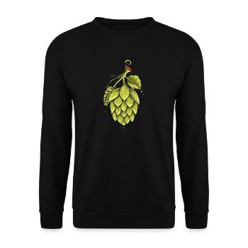 Hopfen Bier I Brauer Malz Bierbrauer Motiv für - Unisex Pullover - Schwarz - Vorne - Alina (178cm) & Michal (187cm)