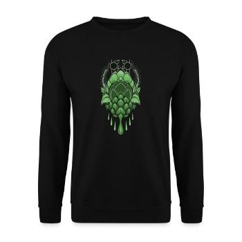 Bier Chemie I Hopfen Malz Bierbrauer Motiv für - Unisex Pullover - Schwarz - Vorne - Alina (178cm) & Michal (187cm)