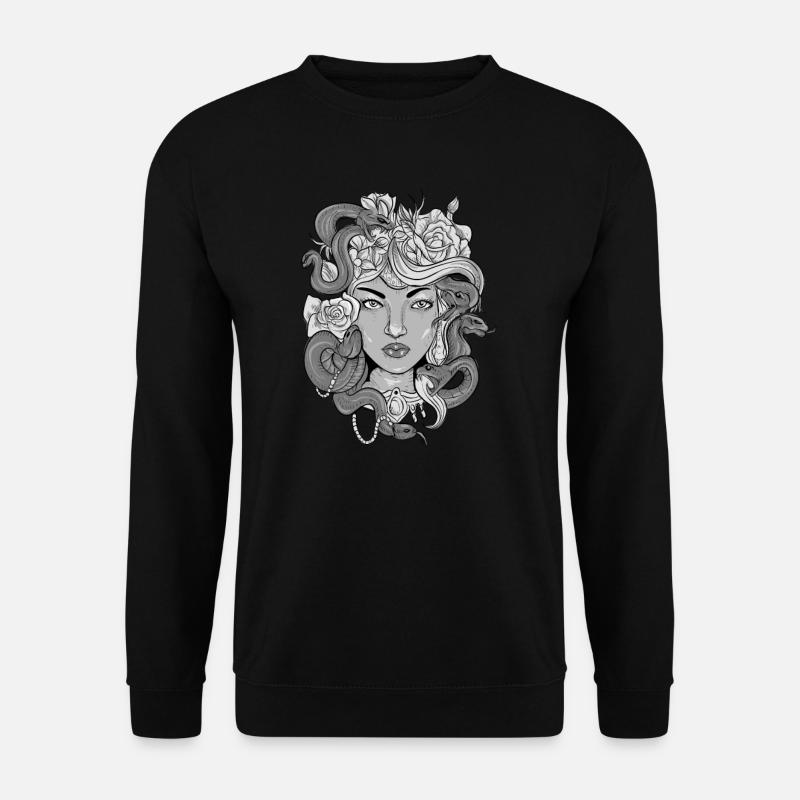 Medusa Griechische Mythologie Gott Göttin Grieche - Unisex Pullover - Schwarz