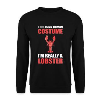 This is My Human Costume I'm Really a Lobster Red - Unisex Sweatshirt - black - Front - Alina (178cm) & Michal (187cm)