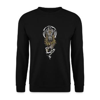 Anubis I Dieu égyptien Egypte Ankh Archéologie - Sweat-shirt Unisexe - noir - Devant - Alina (178cm) & Michal (187cm)