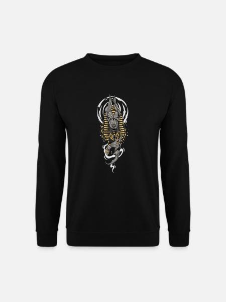 Anubis I Ägyptischer Gott Ägypten Ankh Archäologie - Unisex Pullover - Schwarz