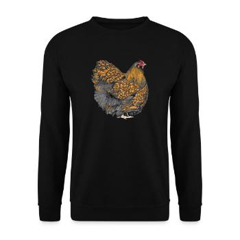 Orpington Chicken I Chicken Poultry Motif for - Unisex Sweatshirt - black - Front - Alina (178cm) & Michal (187cm)