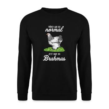 Brahma Poulet I Poule Oeuf Coq Motif pour les éleveurs de poulet - Sweat-shirt Unisexe - noir - Devant - Alina (178cm) & Michal (187cm)