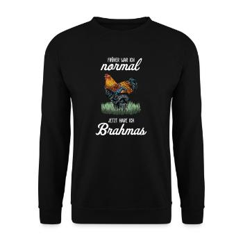 Brahma Poulet I Poule Oeuf Coq Motif pour les éleveurs de poulet - Sweat-shirt Unisexe - noir - Devant - Alina (178cm) & Michal (187cm)