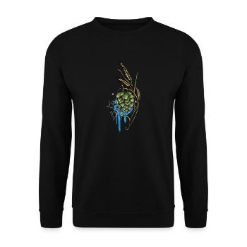 Bier Brauer I Hopfen Malz Bierbrauer Motiv für - Unisex Pullover - Schwarz - Vorne - Alina (178cm) & Michal (187cm)