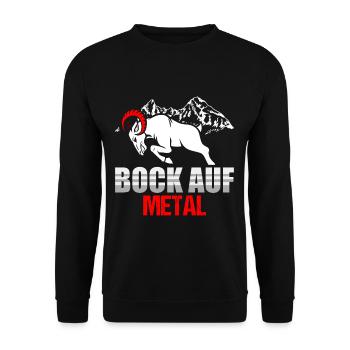 Heavy Metal Bock Auf Metal - Unisex Pullover - Schwarz - Vorne - Alina (178cm) & Michal (187cm)