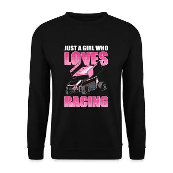 Je suis juste une fille qui aime la piste de terre battue - Sweat-shirt Unisexe - noir - Devant - Alina (178cm) & Michal (187cm)