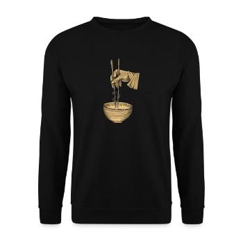 Vietnam I Saigon Scooter Pho Bo Travel Motive for - Unisex Sweatshirt - black - Front - Alina (178cm) & Michal (187cm)