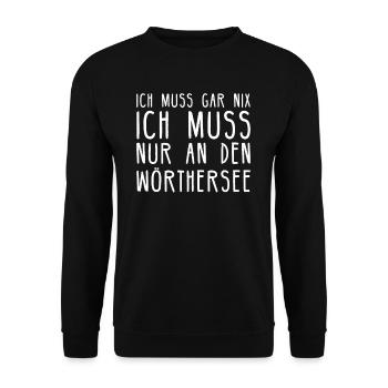 Wörthersee I Kärnten Österreich Motiv für - Unisex Pullover - Schwarz - Vorne - Alina (178cm) & Michal (187cm)