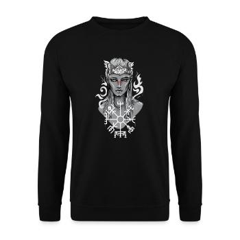 Valkyrie I Valkyrie Viking Valhalla motif pour - Sweat-shirt Unisexe - noir - Devant - Alina (178cm) & Michal (187cm)