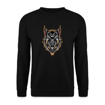 Wildschwein I Schwarzwild Keiler Motiv Motiv für - Unisex Pullover - Schwarz - Vorne - Alina (178cm) & Michal (187cm)